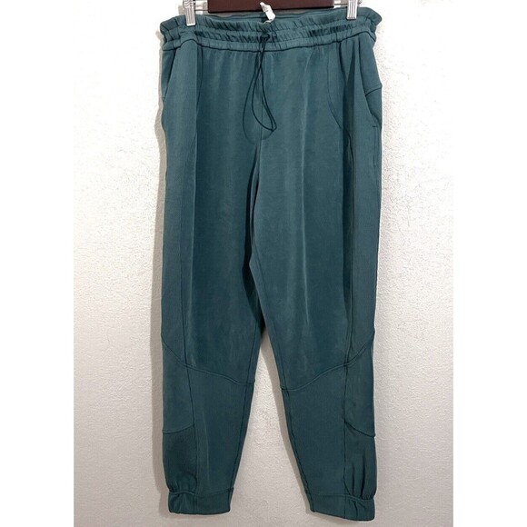 Lululemon Womens Size 14 Brushed Softstreme Ribbed High-Rise Jogger Green Jasper - Picture 2 of 11